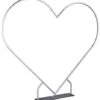 85.8 X 96 Backdrop W/ Heart Shaped Arch Frame, Knockdown Assembly - Silver -LuxeDisplay Shop hs7bwall.ra2 preview