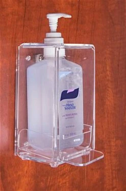 Acrylic Hand Sanitizer Holder, Tabletop Or Wall Mounted - Clear 13 Acrylic Hand Sanitizer Holder, Tabletop Or Wall Mounted - Clear -LuxeDisplay Shop hsanhold.env2 preview
