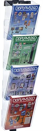 17 X 11 Sign Stand With Literature Pockets, 4"/8.5"w, Slide-In, Double-Sided - Black 6 17 X 11 Sign Stand With Literature Pockets, 4"/8.5"w, Slide-In, Double-Sided - Black - Image 4