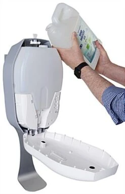 Touchless Hand Sanitizer Dispenser, Wall Mounted - White -LuxeDisplay Shop hsdisp1g.ra3 preview