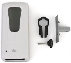 Hand Sanitizer Dispenser W/ Pole Clamp For 40mm Hexagonal Tent Leg - White -LuxeDisplay Shop hsdisptent.ra3 preview