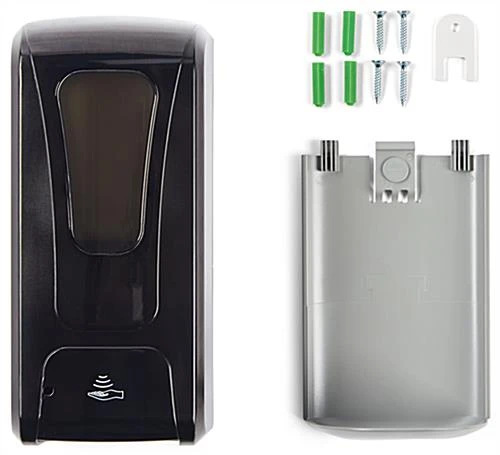 Touchless Hand Sanitizer Dispenser With Drip Tray, Wall Mount, Locking - Black 8 Touchless Hand Sanitizer Dispenser With Drip Tray, Wall Mount, Locking - Black - Image 6