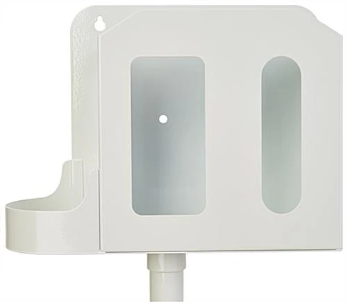 3 Compartment Hygiene Station W/ Locking Casters, Adjustable Height - White 7 3 Compartment Hygiene Station W/ Locking Casters, Adjustable Height - White - Image 5