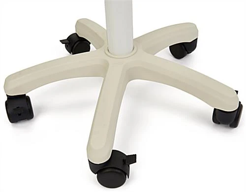 3 Compartment Hygiene Station W/ Locking Casters, Adjustable Height - White 8 3 Compartment Hygiene Station W/ Locking Casters, Adjustable Height - White - Image 6