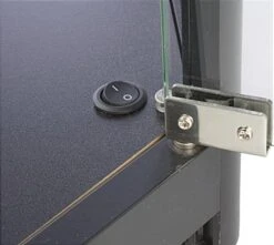 4ft. Corner Retail Display Case W/LED Side Lights, Hinged Door- Black -LuxeDisplay Shop iapcornled.ra4 preview