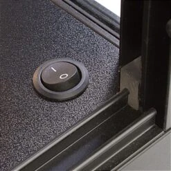 60" Retail Display Case W/LED Side Lights, Sliding Door, Push-in Lock - Black -LuxeDisplay Shop iapct60led.ra4 preview