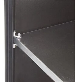 24" Cash Register Stand W/Locking Drawer, Adjustable Shelf, Ships Assembled - Black -LuxeDisplay Shop iapcw24.ra3 preview