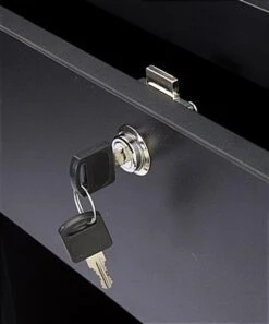 36" Cash Register Stand W/Locking Drawer, Adjustable Shelf, Ships Assembled - Black -LuxeDisplay Shop iapcw36.ra3 preview