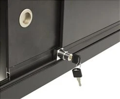 48" Retail Display Case W/Storage, LED Side Lights, Sliding Door - Black 12 48" Retail Display Case W/Storage, LED Side Lights, Sliding Door - Black -LuxeDisplay Shop iaphv48led.ra2 preview