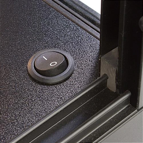 48" Retail Display Case W/Storage, LED Side Lights, Sliding Door - Black 7 48" Retail Display Case W/Storage, LED Side Lights, Sliding Door - Black - Image 5