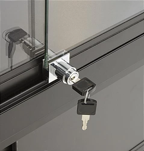 48" Retail Display Case W/Storage, LED Side Lights, Sliding Door - Black 8 48" Retail Display Case W/Storage, LED Side Lights, Sliding Door - Black - Image 6