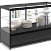 60" Retail Display Case W/ Storage, LED Side Lights, Sliding Door - Black -LuxeDisplay Shop iaphv60led.rw preview