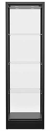 31.5" Glass Display Case W/ Top Lights, Adjustable Shelves, Locking - Black 5 31.5" Glass Display Case W/ Top Lights, Adjustable Shelves, Locking - Black - Image 3