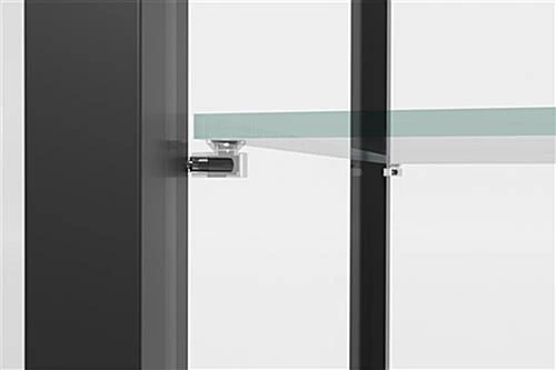31.5" Glass Display Case W/ Top Lights, Adjustable Shelves, Locking - Black 7 31.5" Glass Display Case W/ Top Lights, Adjustable Shelves, Locking - Black - Image 5