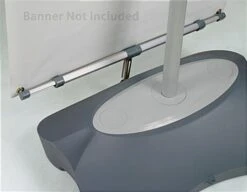 Banner Stand With Adjustable Width & Height, Fillable Base - Gray -LuxeDisplay Shop ipole27.ra2 preview