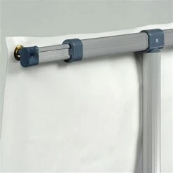 Banner Stand With Adjustable Width & Height, Fillable Base - Gray -LuxeDisplay Shop ipole27.ra4 preview