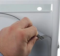 24 X 36 Sidewalk Sign With Magnetic Lens, Separate Headers, Double Sided - White -LuxeDisplay Shop irnawht.ra3 preview