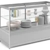 60” Display Case W/Cabinet, 4 LED Lights, Slider Door, Ships Assembled - Silver -LuxeDisplay Shop jbqhv60led.rw preview