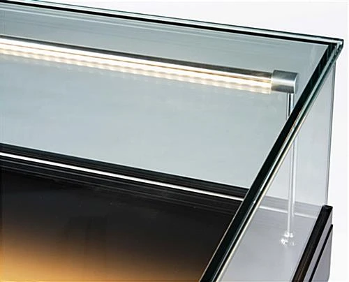 Semi-Gloss Black Jewelry Display Case With Hydraulic Lift Opening 4 Semi-Gloss Black Jewelry Display Case With Hydraulic Lift Opening - Image 2