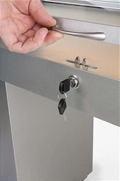 Semi-Gloss Silver Jewelry Display Case With Hydraulic Lift Opening 9 Semi-Gloss Silver Jewelry Display Case With Hydraulic Lift Opening -LuxeDisplay Shop jdmsscsvsg.ra2 preview