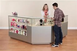 Semi-Gloss Silver Jewelry Display Case With Hydraulic Lift Opening 11 Semi-Gloss Silver Jewelry Display Case With Hydraulic Lift Opening -LuxeDisplay Shop jdmsscsvsg configurationb9697 preview