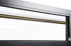 60” Jewelry Display Case W/ Sliding Mirror Door, Sit Down Design, LED - Black -LuxeDisplay Shop jdshcpma60 lights v2 6243.r4 preview