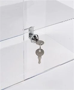 Acrylic Countertop Display Case W/ 2 Shelves & Hinged, Locking Door 9 Acrylic Countertop Display Case W/ 2 Shelves & Hinged, Locking Door -LuxeDisplay Shop jh172.ra3 preview