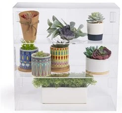 Acrylic Countertop Display Case W/ 2 Shelves & Hinged, Locking Door 10 Acrylic Countertop Display Case W/ 2 Shelves & Hinged, Locking Door -LuxeDisplay Shop jh172.ra4 preview