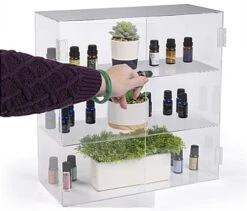 Acrylic Countertop Display Case W/ 2 Shelves & Hinged, Locking Door 11 Acrylic Countertop Display Case W/ 2 Shelves & Hinged, Locking Door -LuxeDisplay Shop jh172.ra5 preview