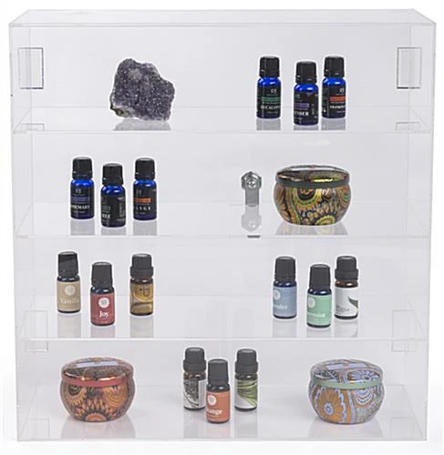 Acrylic Countertop Display Case W/ 3 Shelves & Locking Door 6 Acrylic Countertop Display Case W/ 3 Shelves & Locking Door - Image 4