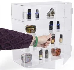 Acrylic Countertop Display Case W/ 3 Shelves & Locking Door 11 Acrylic Countertop Display Case W/ 3 Shelves & Locking Door -LuxeDisplay Shop jh173.ra5 preview