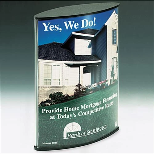 8.5 X 11 Sign Holder For Tabletop, Double-sided, Curved - Black 3 8.5 X 11 Sign Holder For Tabletop, Double-sided, Curved - Black