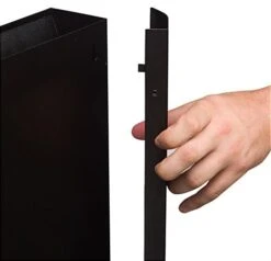 18-Tiered Magazine Wall Rack, 8.5"w, 18 Pockets, Removable Ends - Black -LuxeDisplay Shop jmwm18blk.ra2 preview