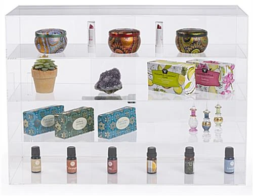 Acrylic Countertop Display Case W/ 3 Shelves & Sliding, Locking Doors 6 Acrylic Countertop Display Case W/ 3 Shelves & Sliding, Locking Doors - Image 4