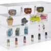 Acrylic Countertop Display Case W/ 3 Shelves & Sliding, Locking Doors