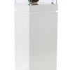 16" Pedestal Display Case W/ Cabinet Base, Locking Drawer, LED Spotlights - White -LuxeDisplay Shop jscmscwtgl.rw preview