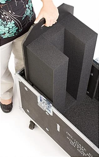 TV Case With Foam Interior For (2) Monitors 40” To 60”, Locking Wheels - Black 10 TV Case With Foam Interior For (2) Monitors 40” To 60”, Locking Wheels - Black - Image 8