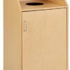 Trash Receptacle For 36 Gallon Bin, Circular Top Opening - Maple -LuxeDisplay Shop lckdtlcsmp.rw preview