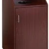 Trash Receptacle For 36 Gallon Bin, Circular Top Opening - Mahogany -LuxeDisplay Shop lckdtlcssm.rw preview