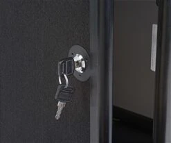 41” Tall Portable Counter With Exposed Shelf & Locking Cabinet – Black -LuxeDisplay Shop lctcntblk.ra3 preview