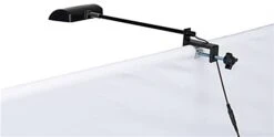 12 Watt Display Spotlight With Adjustable Clamp-on Base For Trade Show Use - Black -LuxeDisplay Shop led12w01bk .ra4 preview