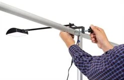 12 Watt Display Spotlight With Adjustable Clamp-on Base For Trade Show Use - Black -LuxeDisplay Shop led12w01bk .ra5 preview