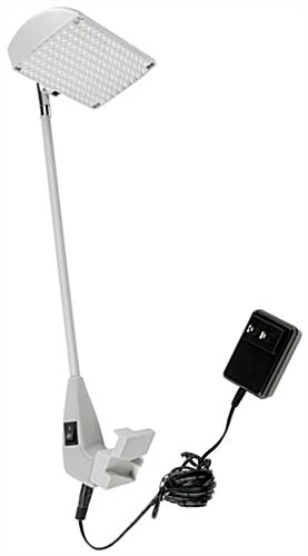 12 Watt Display Spotlight With Adjustable Clamp-on Base For Trade Show Use - Silver 3 12 Watt Display Spotlight With Adjustable Clamp-on Base For Trade Show Use - Silver