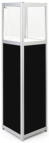 15" Pedestal Display Case W/ Interior LED Lights, Rechargeable, EZ Transport - Silver 5 15" Pedestal Display Case W/ Interior LED Lights, Rechargeable, EZ Transport - Silver - Image 3