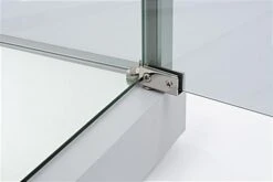 18" Glass Display Case W/4 Shelves, Locking Hinged Door, LED Top Lights - Silver -LuxeDisplay Shop ledsmp01sv.ra3 preview