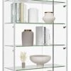 40" Display Case W/ LED Top & Side Lights, 4 Fixed Shelves, Hinged Doors - Silver -LuxeDisplay Shop lesc10478s.rw preview