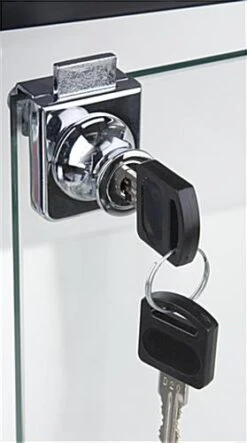 Display Case W/ LED Lighting, 4 Fixed Shelves & Locking Door - Black -LuxeDisplay Shop lesc5578bk.ra2 preview