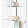 Display Case W/ LED Lighting, 4 Fixed Shelves & Locking Door - Silver -LuxeDisplay Shop lesc5578sv.rw preview