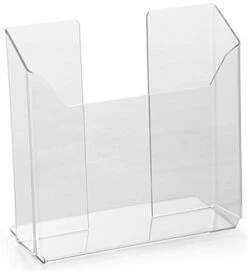 Acrylic Magazine Holder For Tabletop, 8.5"w - Clear