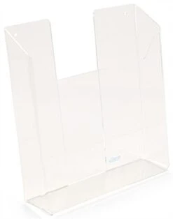 Acrylic Magazine Wall Rack, 8.5"w, Single Pocket - Clear -LuxeDisplay Shop lhwm85.ra1 preview